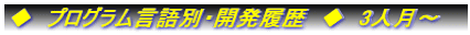 ◆　プログラム言語別・開発履歴　◆　3人月～